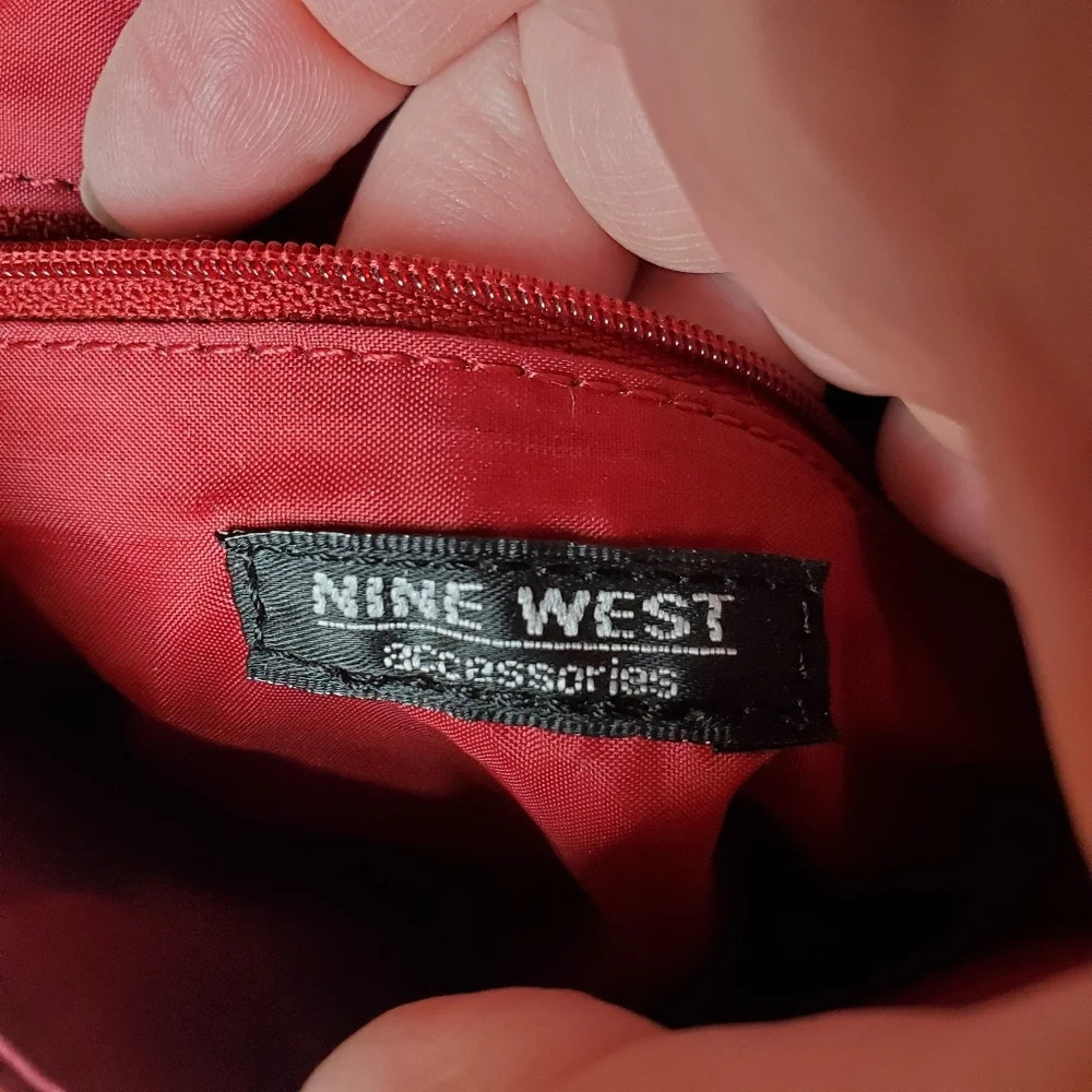 Nine West Red Python Pattern Shoulder Bag - Picture 3 of 13